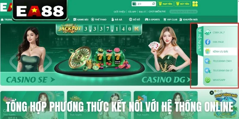 Tổng hợp phương thức kết nối với hệ thống online